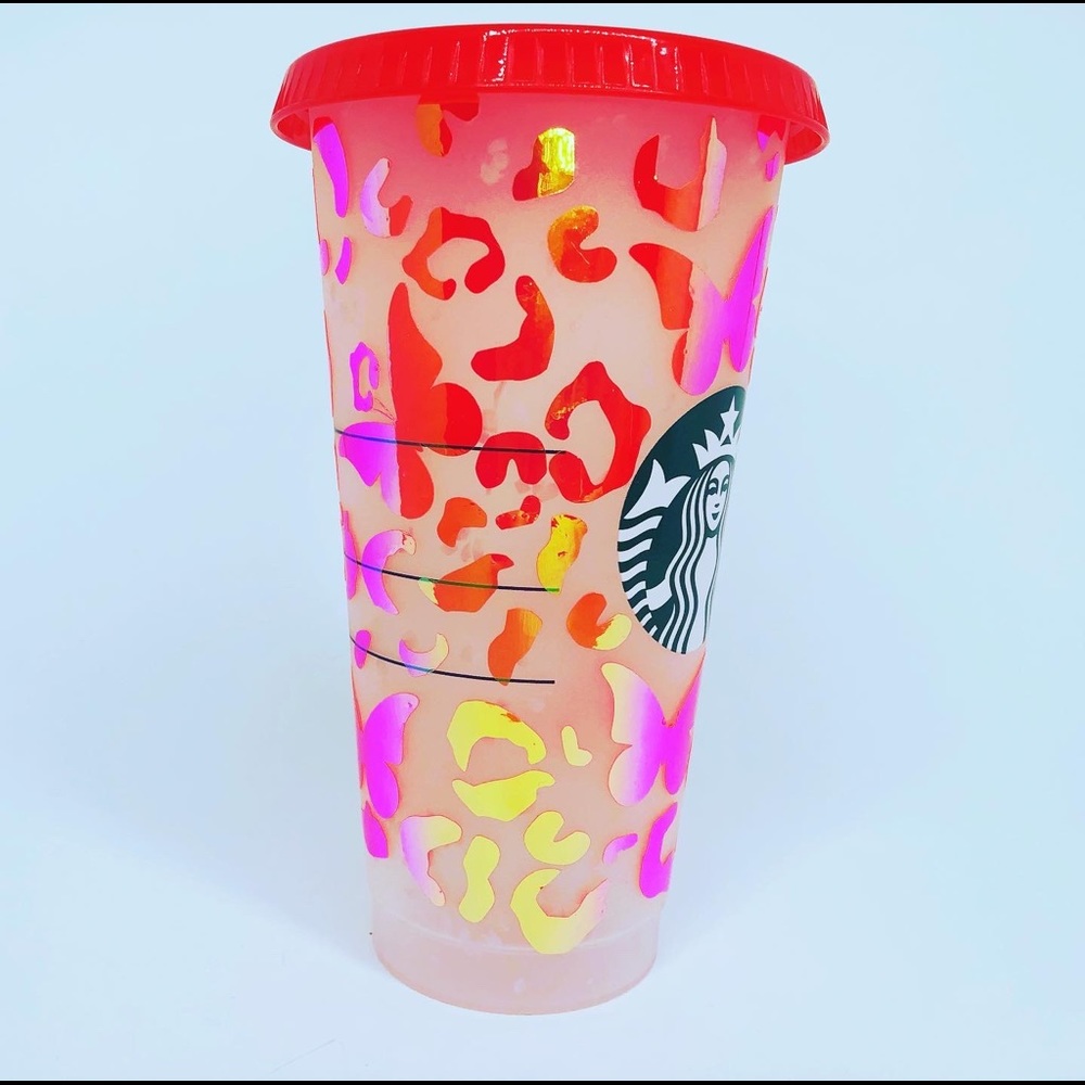 Starbucks customizable color changing cold cups